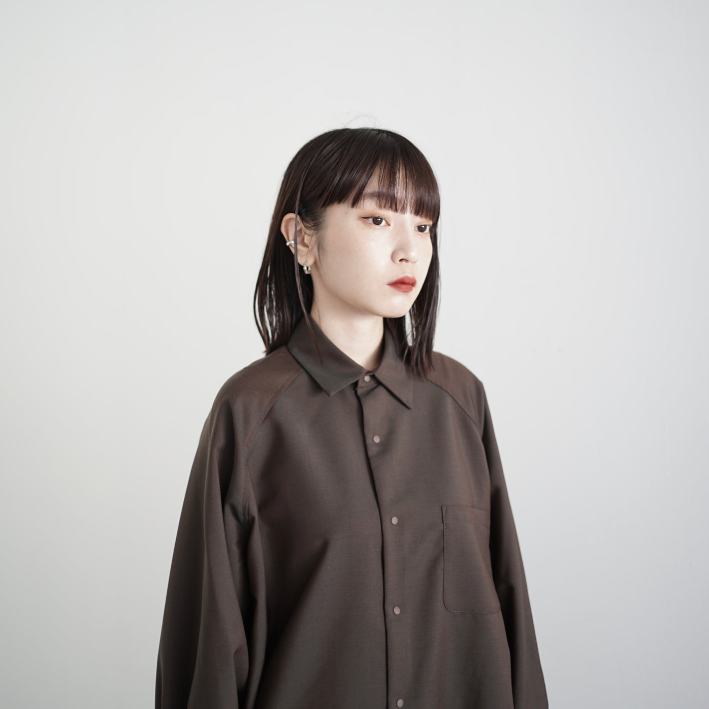 Wool & Kid mohair Tropical raglan sleeve shirt – itochi 公式