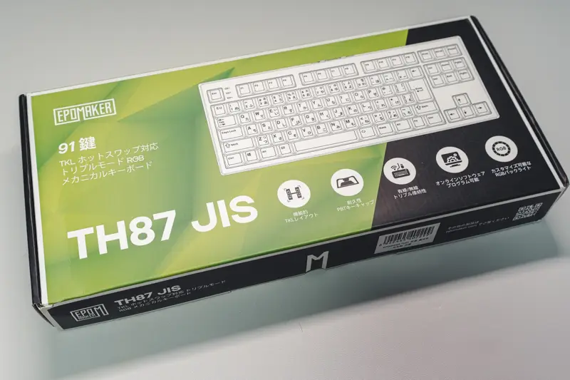 EPOMAKER TH87 JISレビュー【日本語配列でクリーミーな打鍵感が