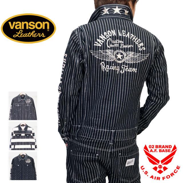 VANSON（バンソン） フライングスター刺繍 つなぎ オールインワン