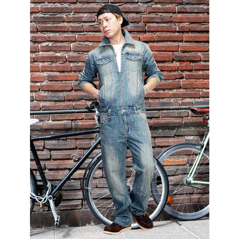 VANSON（バンソン） フライングスター刺繍 つなぎ オールインワン