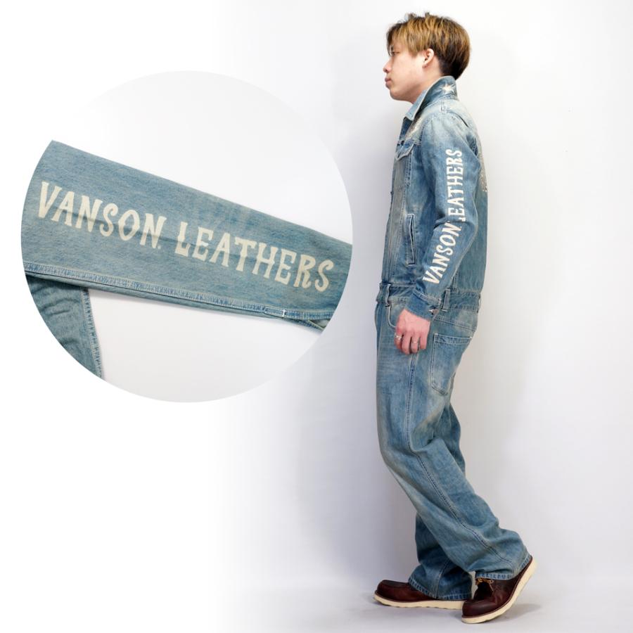 VANSON（バンソン） フライングスター刺繍 つなぎ オールインワン
