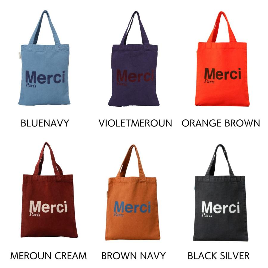 MERCI（メルシー） 並行輸入 トートバッグ ミニトート コットン ロゴ