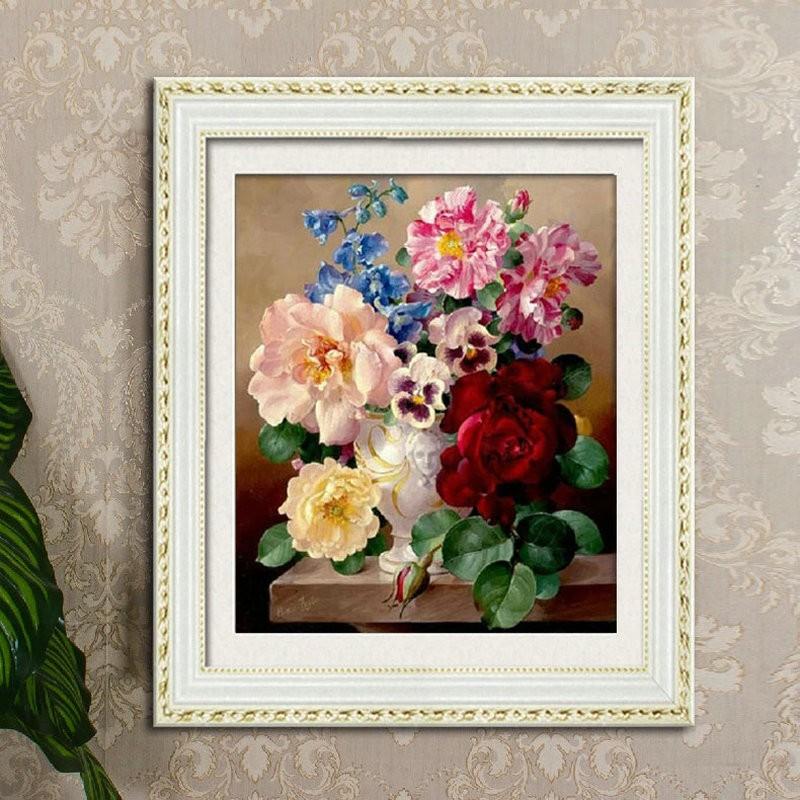 激安挑戦/厳選品質】 クロスステッチキット 春らんまん 花が咲く 油絵