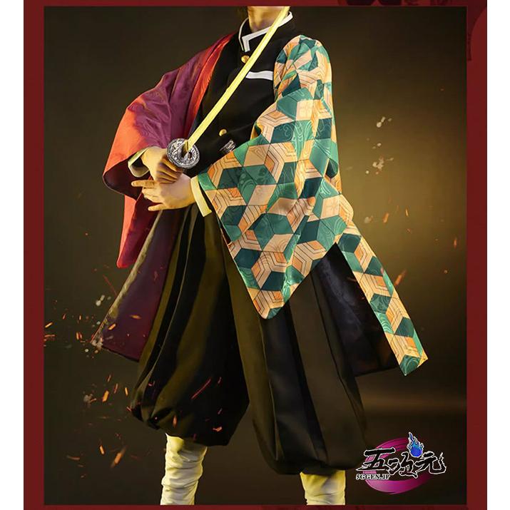 三分妄想 鬼滅の刃 コスプレ 冨岡義勇 衣装 ※ウイッグ 追加可 : 五次元