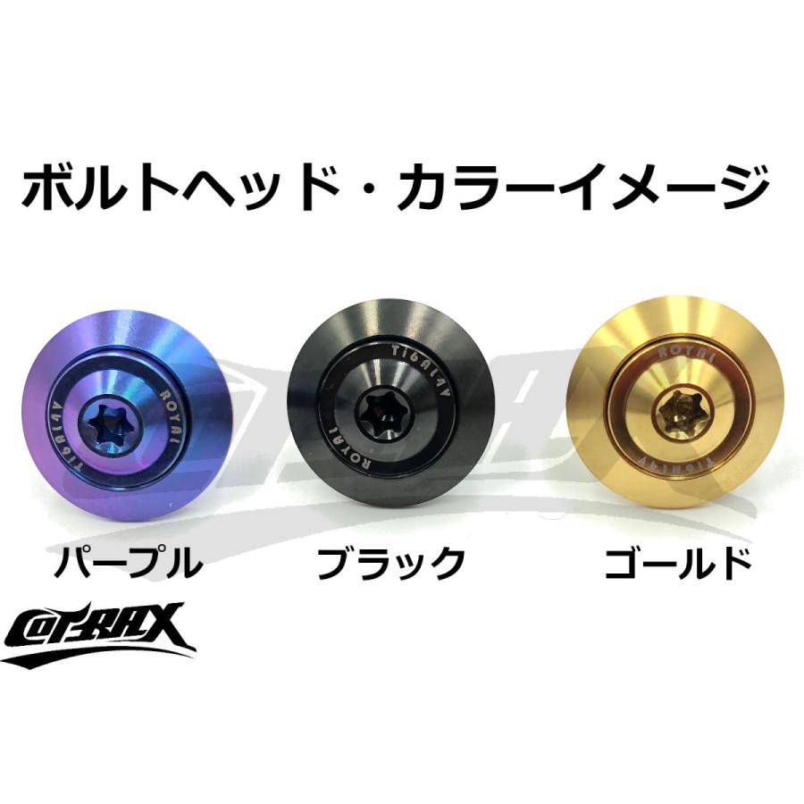 COTRAX】ROYAL 64チタンナンバーボルト 全3色 2個セット M6×15mm KF