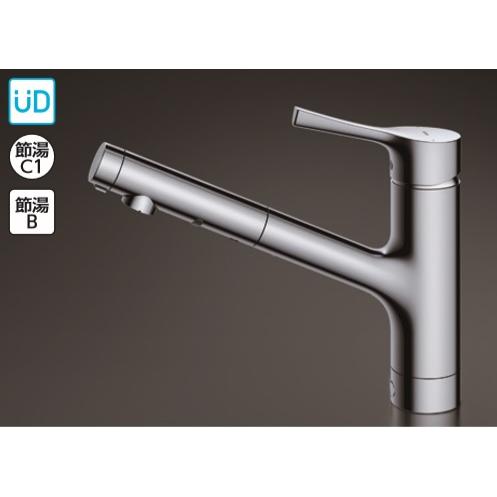 TOTO 台所水栓　TKS05305ＪＡ　新品未使用 TOTO 台付シングル混合水栓(エコシングル、ハンドシャワー) TKS05305JA