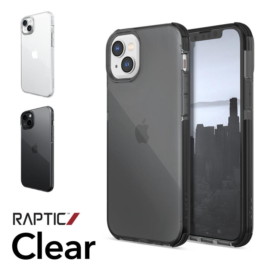 RAPTIC iPhone15 ケース 耐衝撃 米軍MIL規格 クリア シンプル スリム