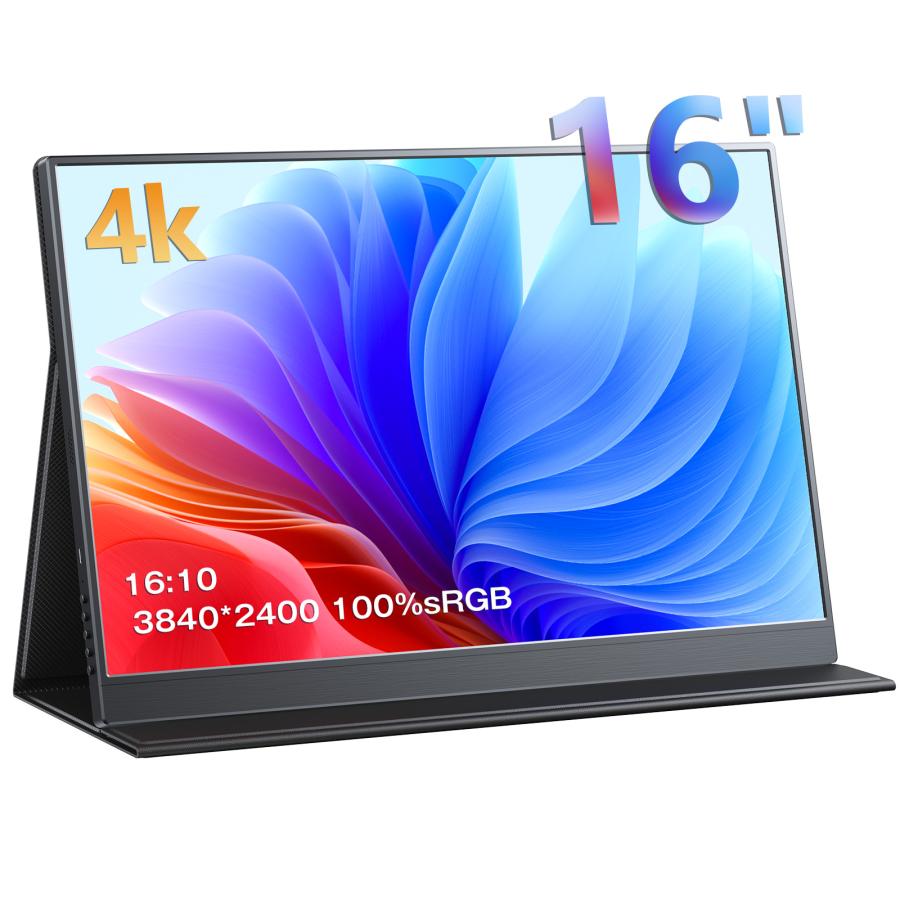 新品】モバイルモニター 4k 16インチ 3840x2400 16:10 色深度10bit