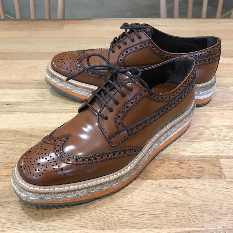 PRADA（プラダ） 【超美品】 ウイングチップ エスパドリーユ ドレス