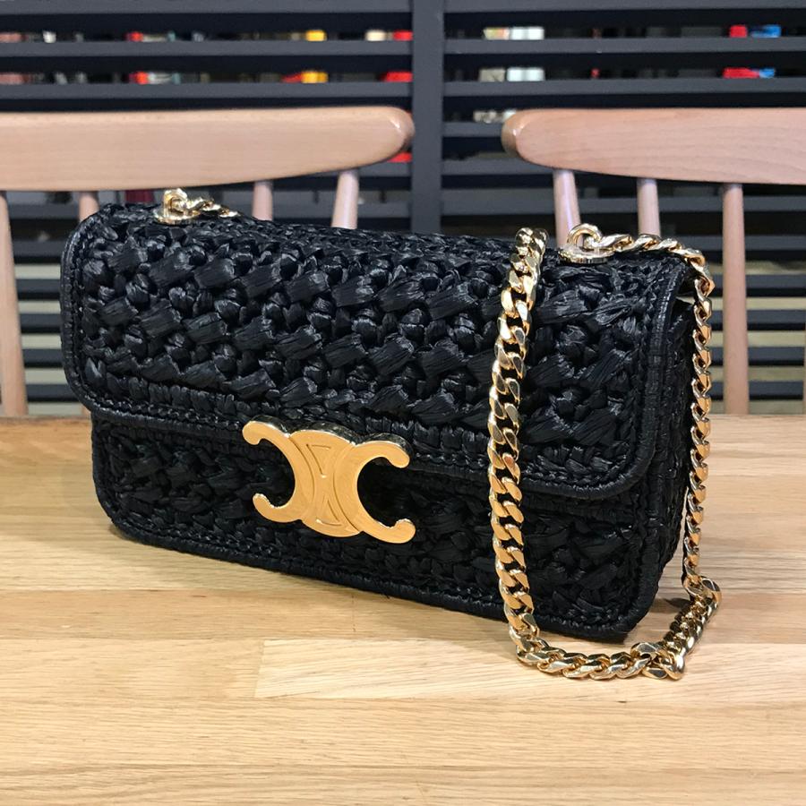 CELINE（セリーヌ） 【超美品】セリーヌ ラフィア チェーンショルダー