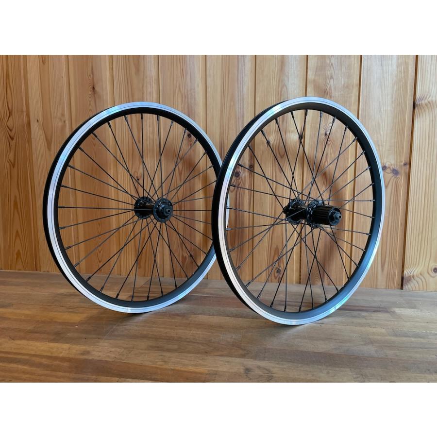 Wheel ホイール 前後セット 車輪 20インチ (406) 10/11段用 シルバー