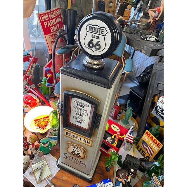 ルート66 ガスポンプ型キャビネット CDタワー （シルバー