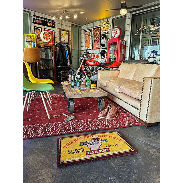 バステッドナックルガレージ ココマット 玄関マット □ アメリカン雑貨