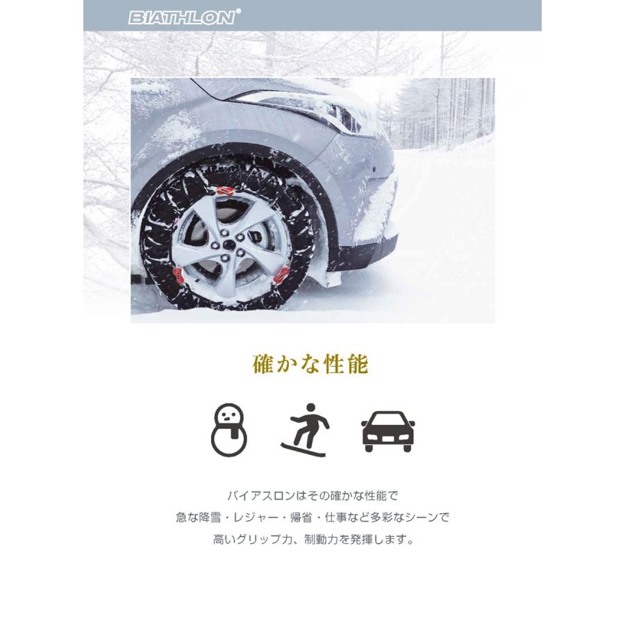 バイアスロン バイアスロン（公式）QE10L 正規品 タイヤチェーン 非