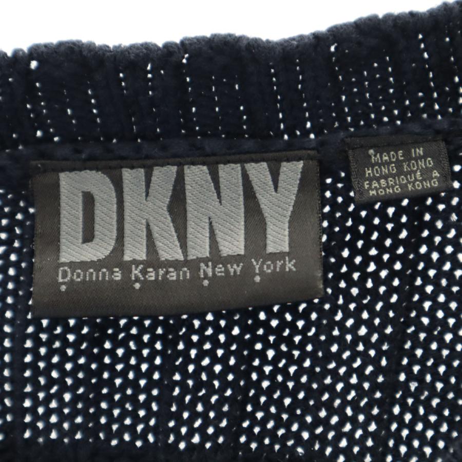 マ*ー様 希少 ダナキャランニューヨーク DKNY 濃紺 Vネックモヘア
