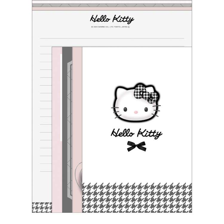 ハローキティ レターセット ガーリーモノトーン てがみ 手紙 めも メモ