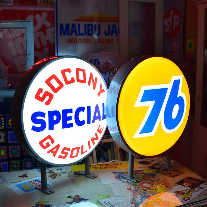 アメリカン両面電飾看板【SOCONY】アドバンダイジングサイン/看板 ガス