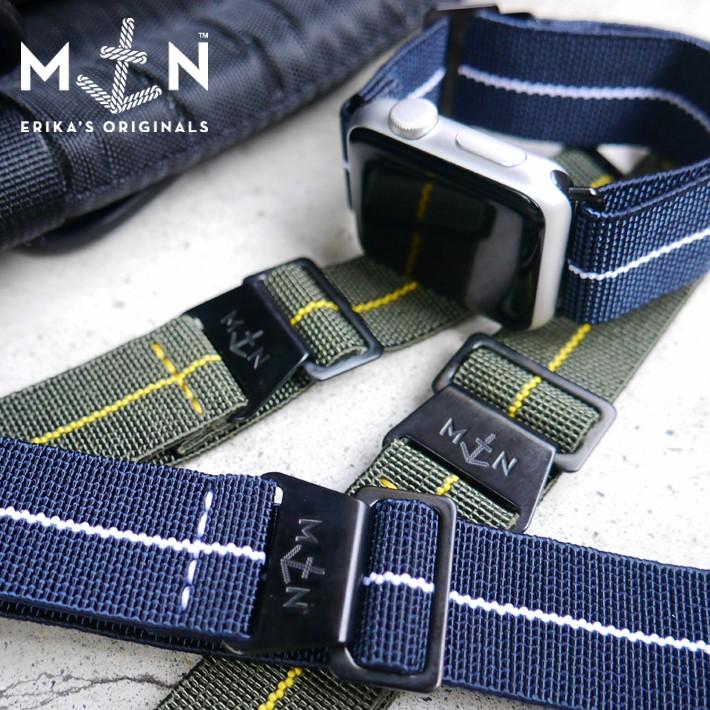 Apple Watch Watch専用 MN STRAP for DLC ブラックバックル MARINE