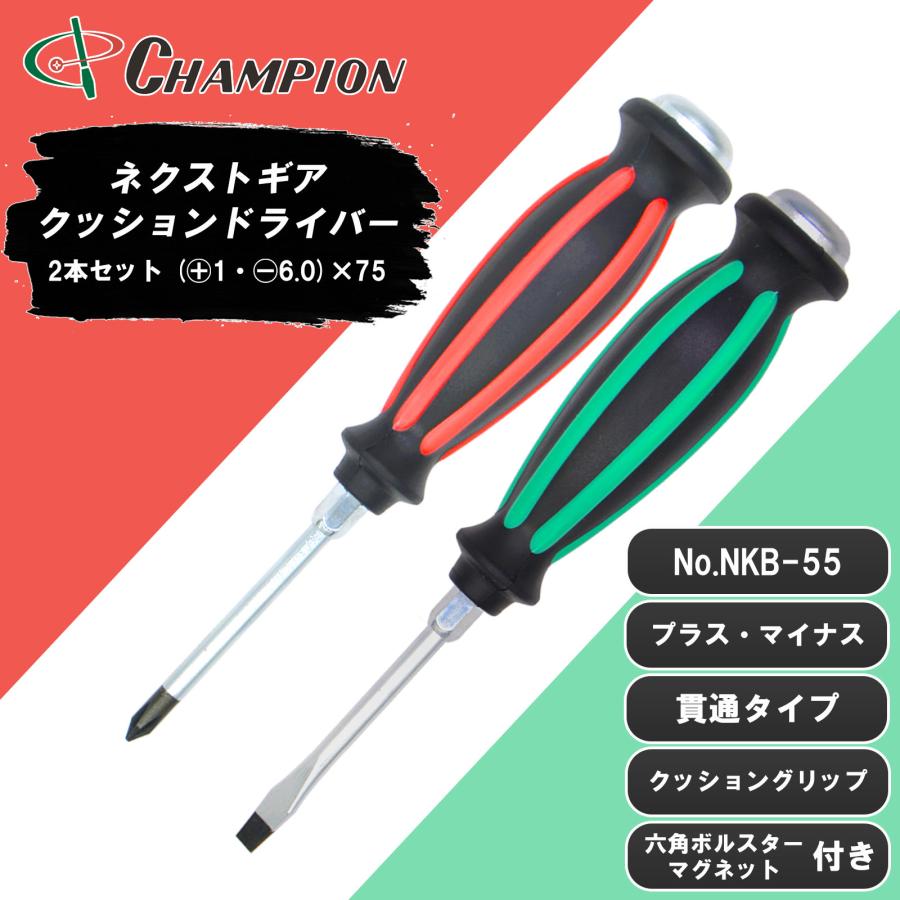 貫通ドライバーセット 2本セット (+1・-6.0)×75 プラス マイナス 1番