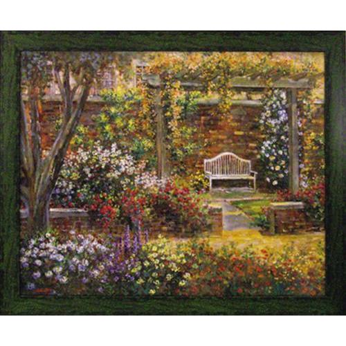 取寄品 ロンゴ パティオガーデン2 額付きポスター 風景画 送料無料