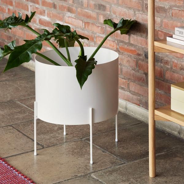 Hubsch(ヒュプシュ) エアリープランターラージ Φ42 ホワイト/ブラック