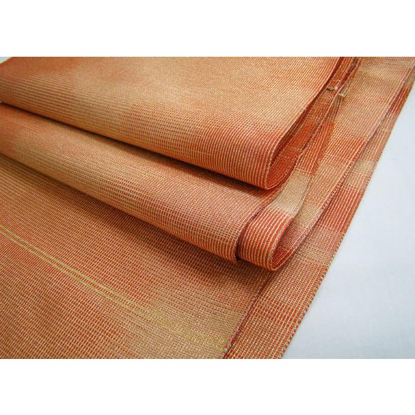 八寸名古屋帯 つづれ織り 金糸流水暈し織柄 手先オープン 正絹 9826