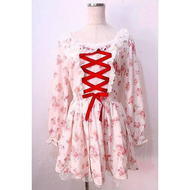 LIZ LISA / キャットチェリーワンピース 0 ホワイト Y-25-08-26-044-LO