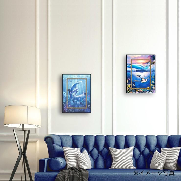 絵画 版画 クリスチャン・リース・ラッセン ビッグアート「ドルフィン