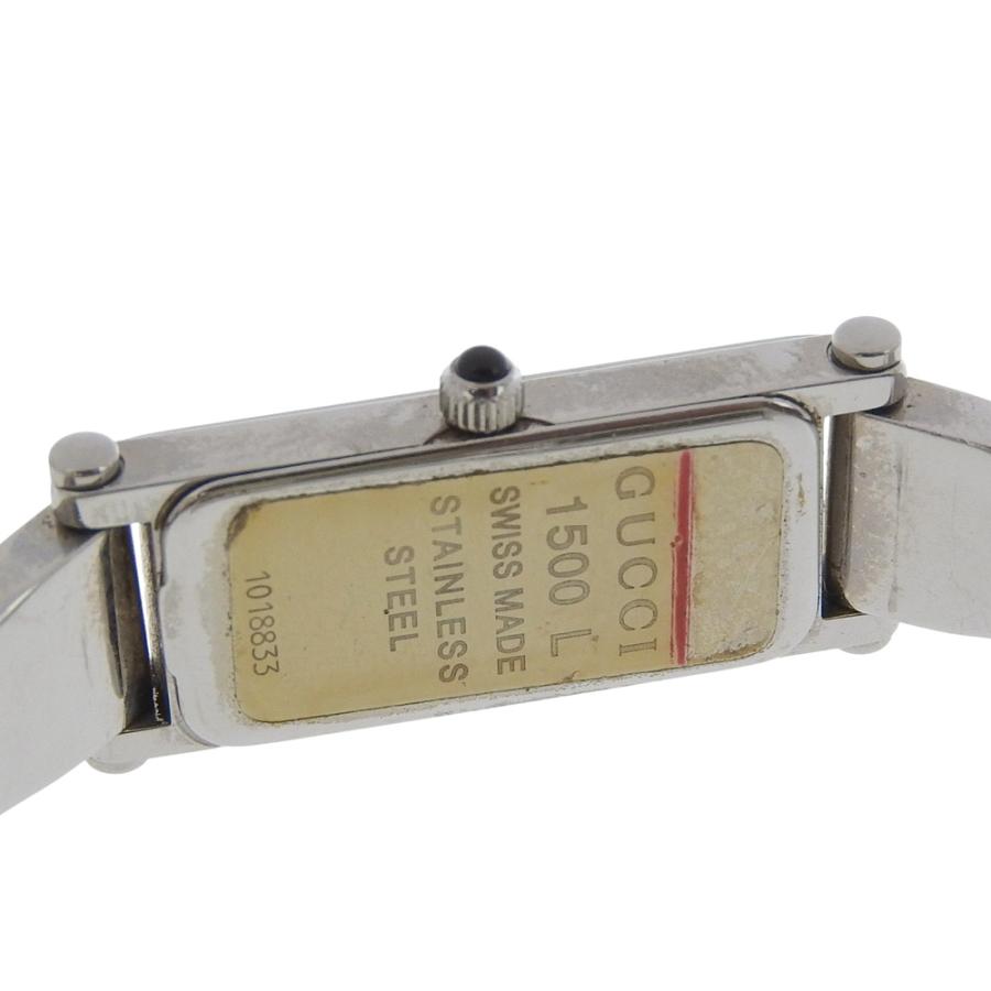 GUCCI（グッチ） 1500L 腕時計 SS クオーツ アナログ表示 レディース黒