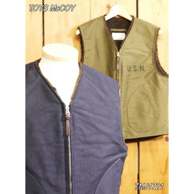TOYS McCOY（トイズマッコイ） アルパカデッキベスト TMJ1721 ネイビー