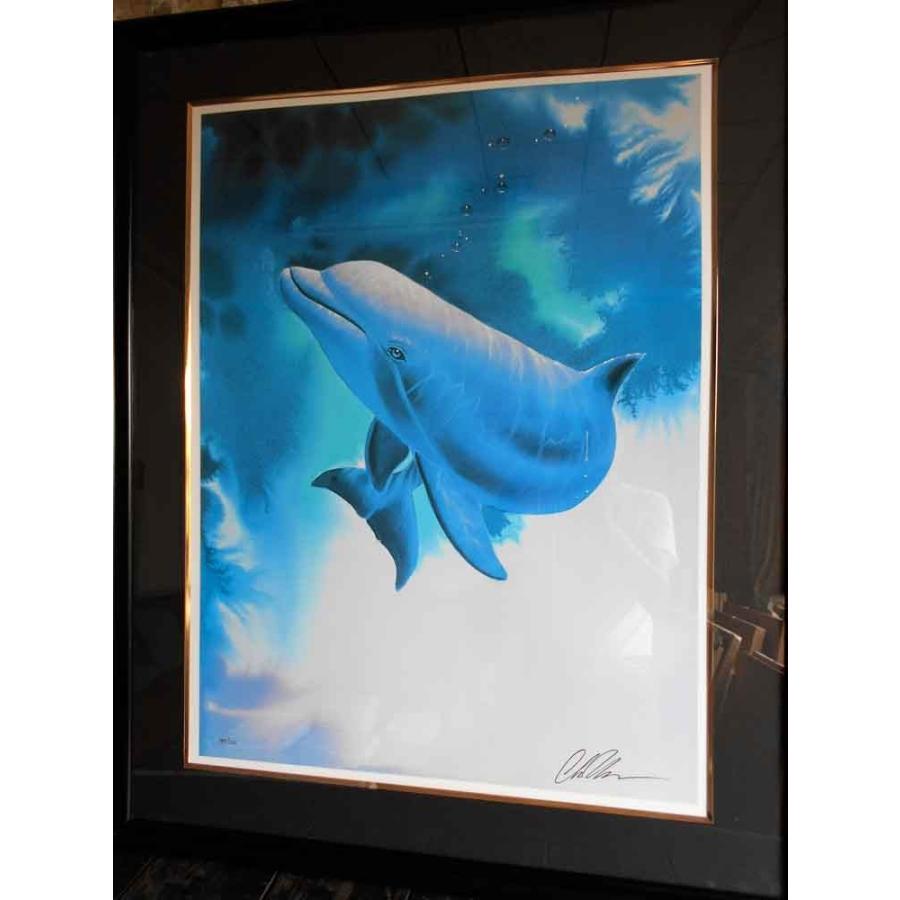 版画 クリスチャン・リース・ラッセン／ドルフィン 絵画 全国送料無料