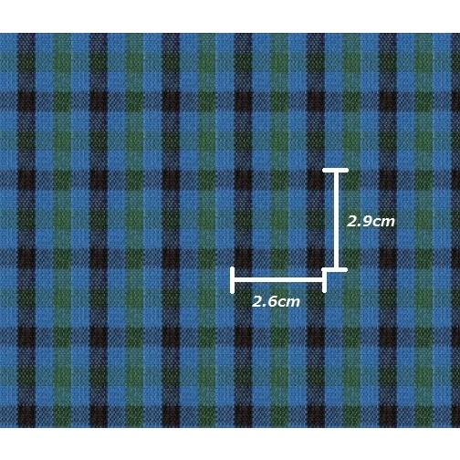 A3サイズ ポーセラーツ転写紙 ファミリア風チェック柄(青) - ラージ