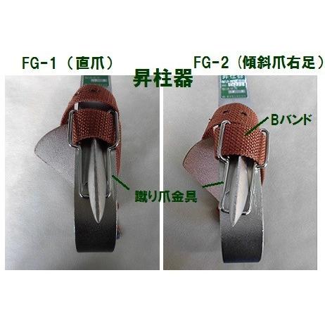 藤井電工 ツヨロンの昇柱器「FG-1」直爪 1本爪 枝打ち、伐採時の際、足