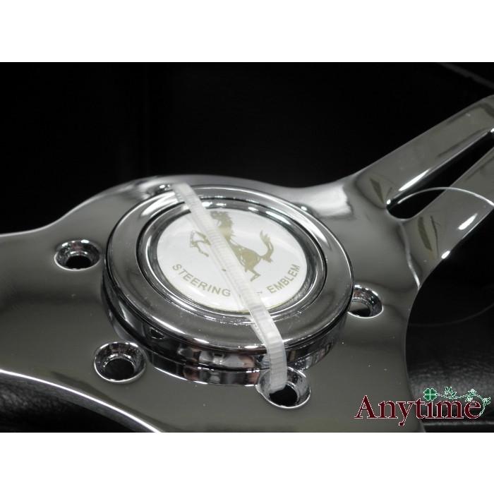 クラシックデザイン ウッドステアリング×メッキスポーク 33パイ ホーン