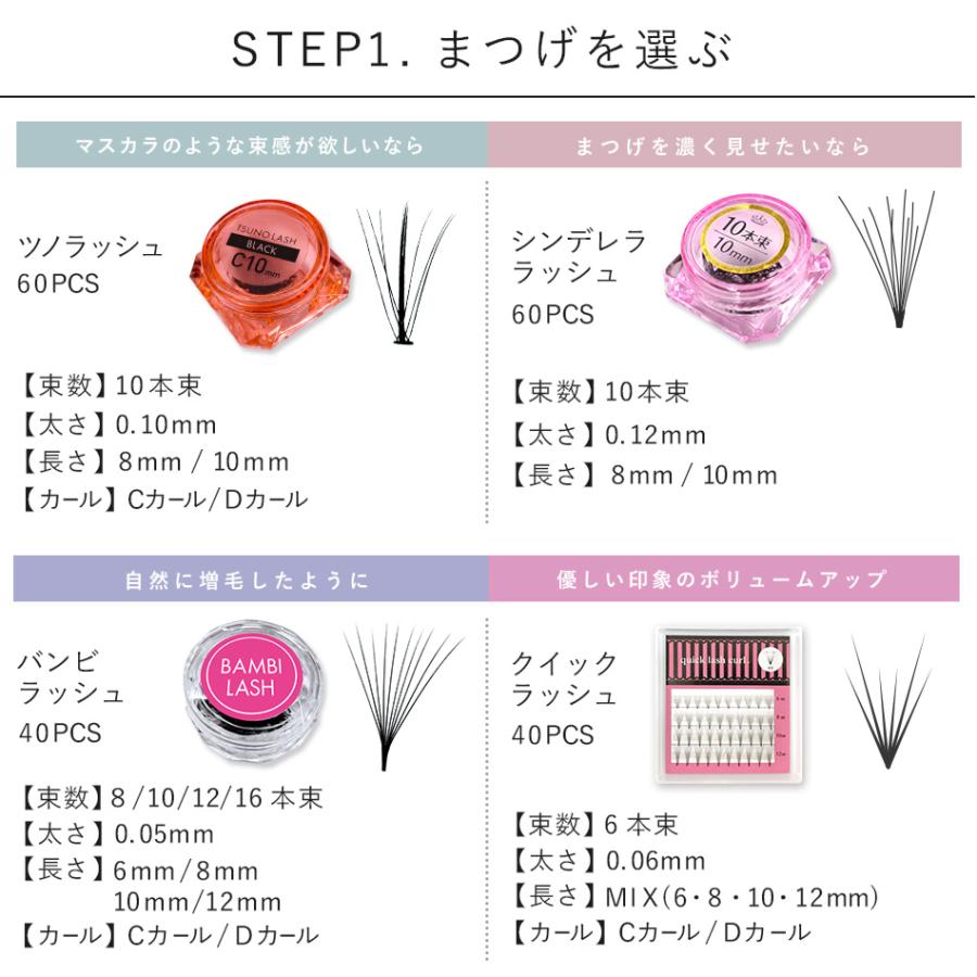 送料無料 セルフ マツエク まつげエクステ14点初めてのまつエクキット
