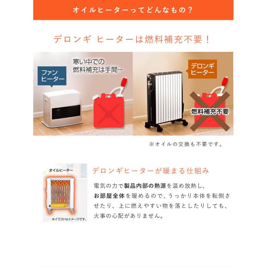 デロンギ（DeLonghi） オイルヒーター 暖房 防寒 安全 節電 冬 ヴェル