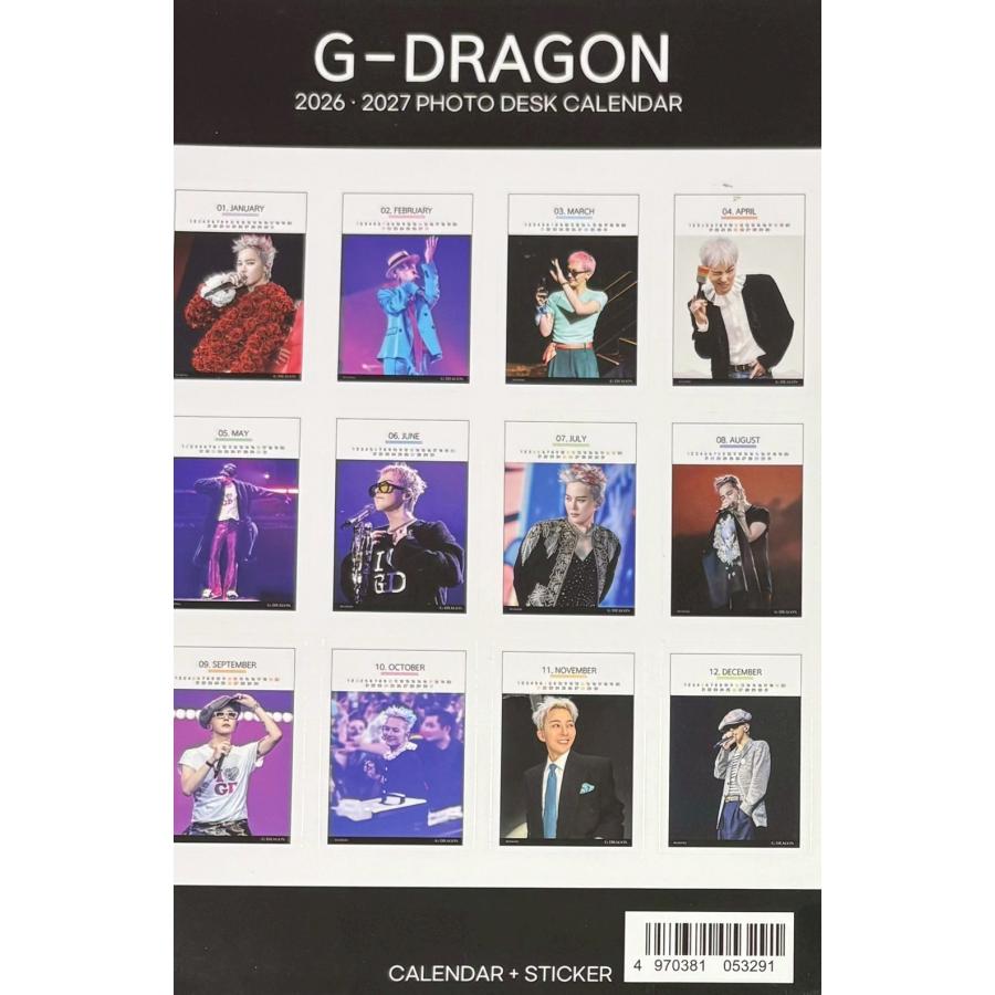 G-DRAGON ジードラゴン BIGBANG ビッグバン 2026 2027 卓上 カレンダー