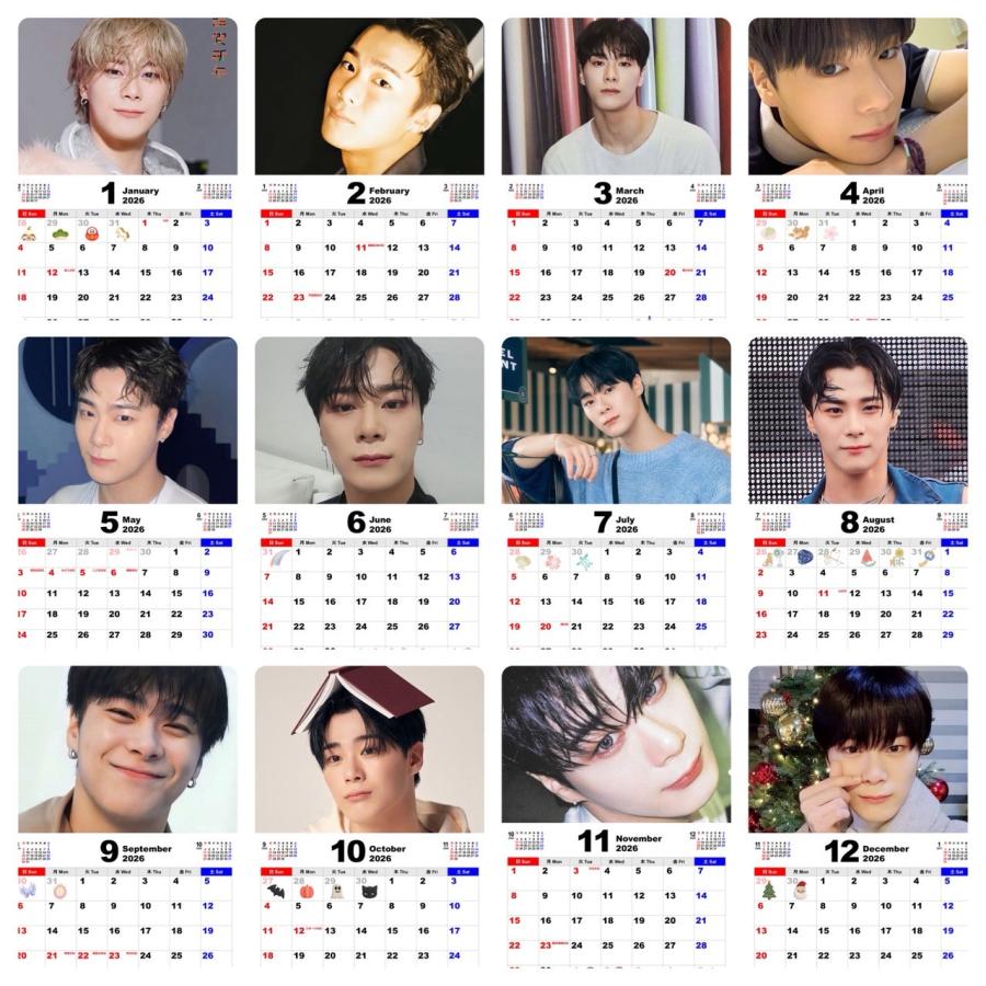 ムンビン ASTRO 2026 フォトフレーム付き 卓上 カレンダー 韓流 グッズ