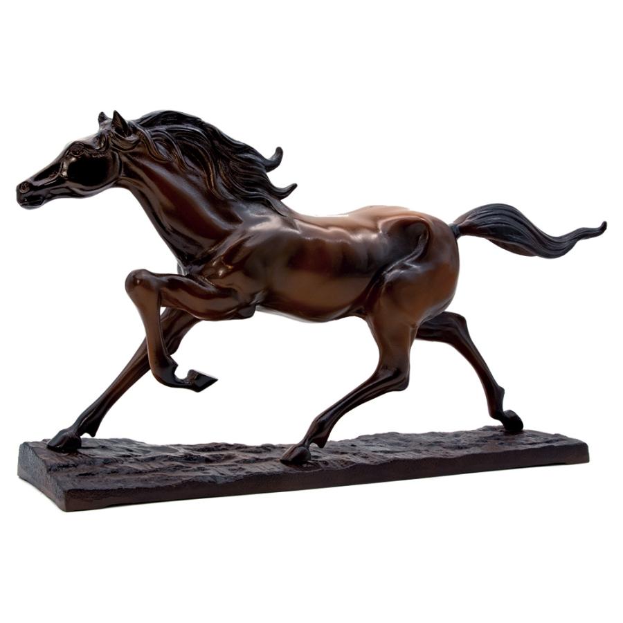 干支置物 午 馬 うま 鋳鉄製 村田宏作 躍駿（やくしゅん） 爆買 : 仏壇