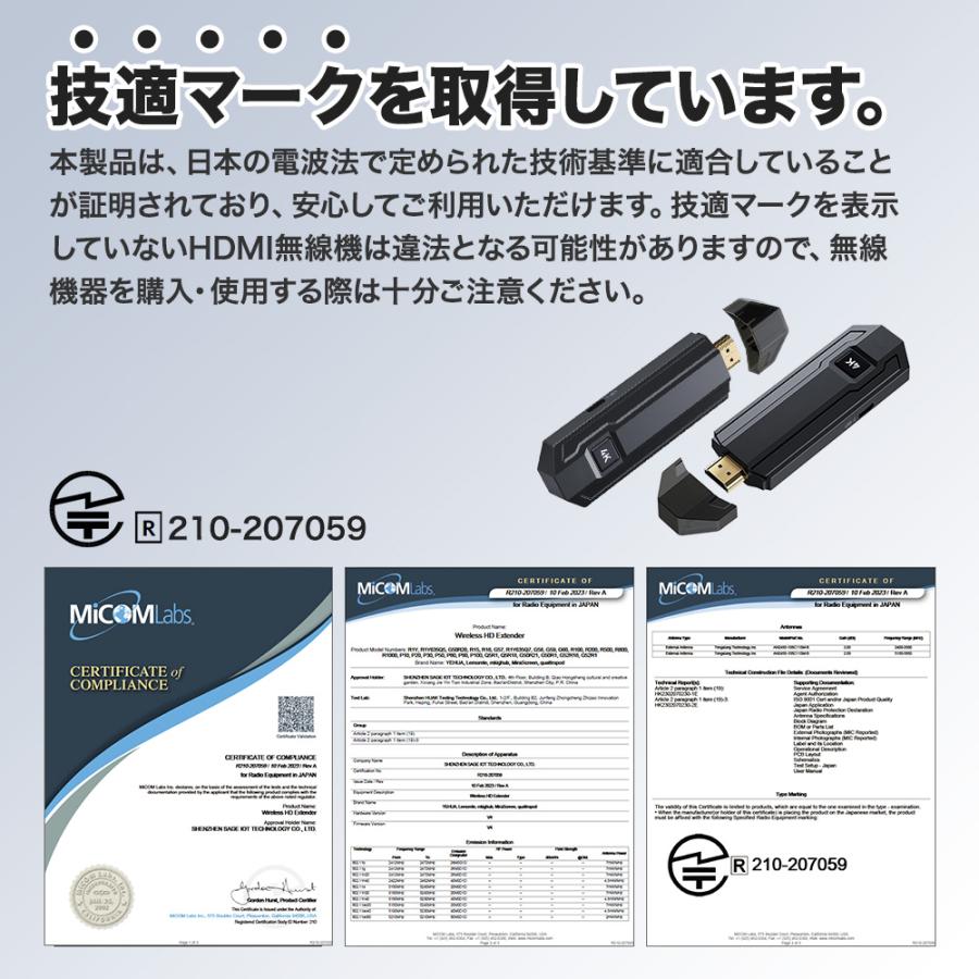 HDMI 無線 ワイヤレス hdmi 送受信機セット 無線化 挿すだけで使える