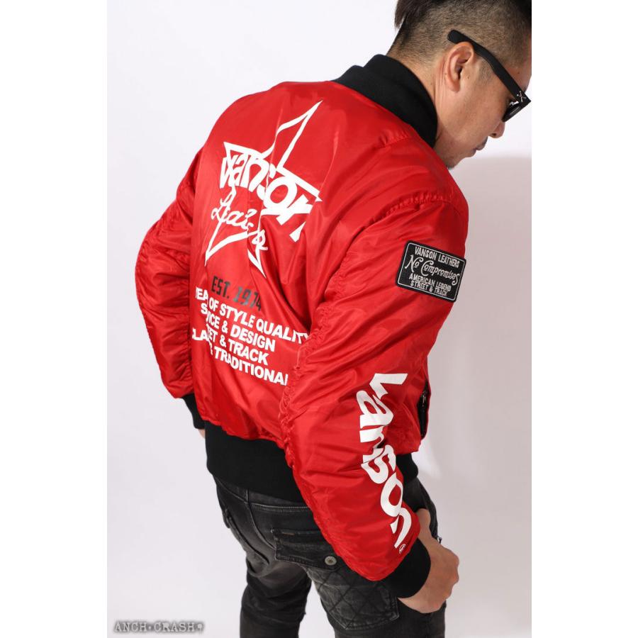 VANSON（バンソン） MA-1 ライダースジャケット TVS2107W 透湿防水