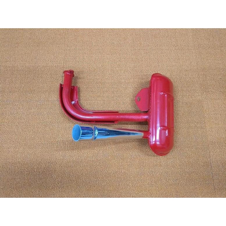 50s / 100 primavera スポーツチャンバー 1本出し 赤/メッキ ベスパ