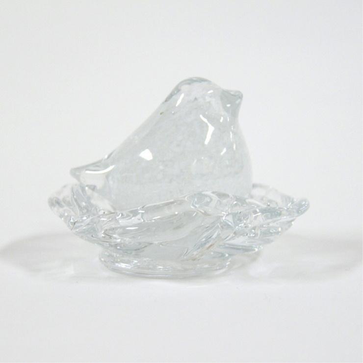 FMkonstglasコンストグラス】ガラス製 鳥の置物 ペーパーウエイト