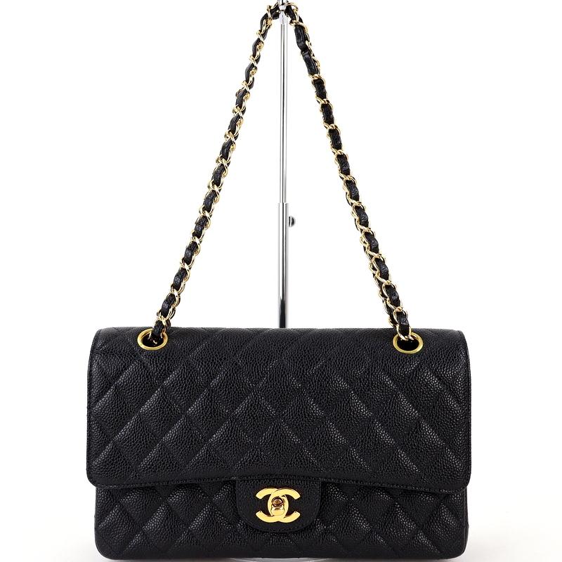 キャビアスキン シャネル バッグ チェーンショルダー 肩掛け