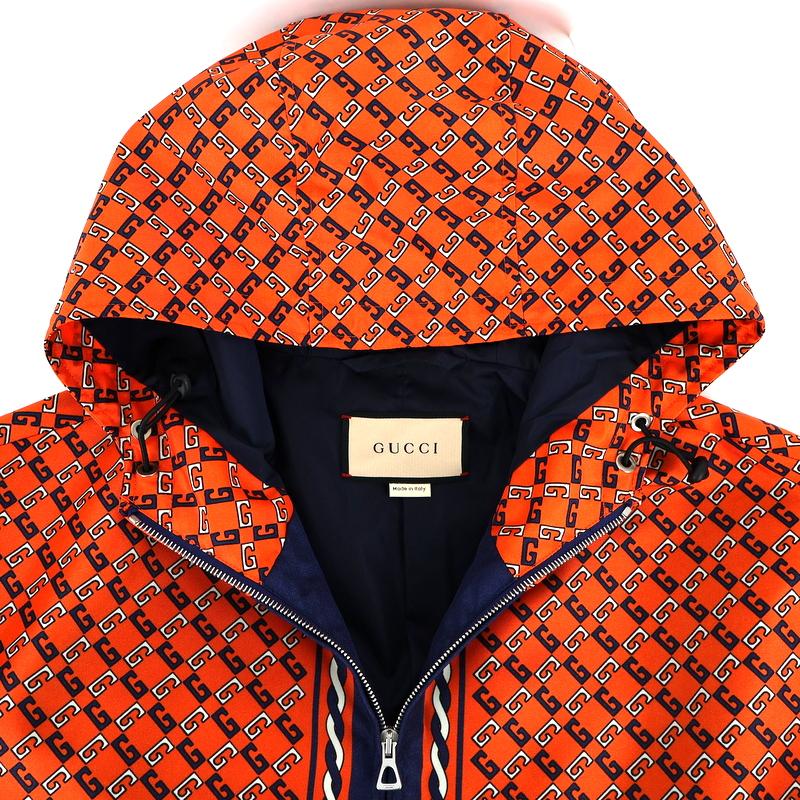 グッチ ジャケット メンズ ジオメトリックGプリント ナイロンジップ
