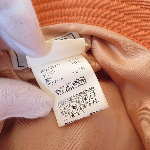 HERMES（エルメス） #apzh 帽子 ハット 57 ロゴ オレンジ 光沢