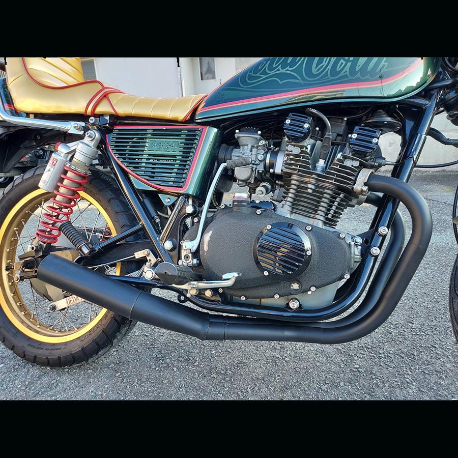 TOP MODA】 GS400 塾長管 ブラック 旧車 マフラー : エーシーピー二輪