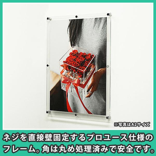 壁固定 入れ替え簡単 『ポスターフレーム(プロスタイル)A2サイズ_UV