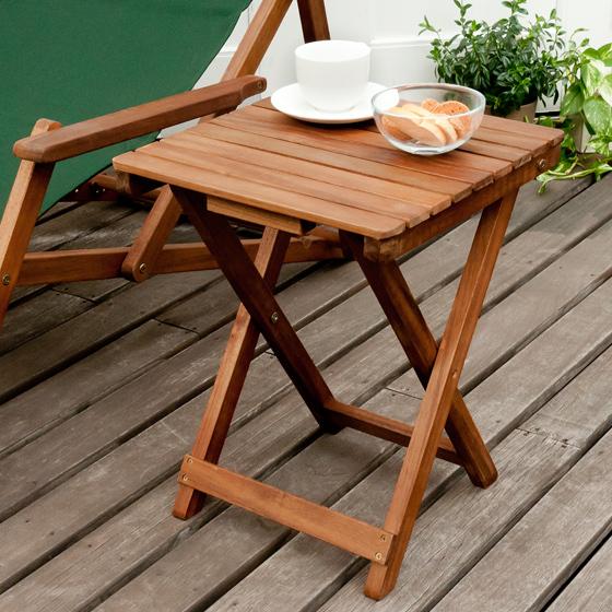 不二貿易（Fuji Boeki） ガーデンテーブル 折りたたみ 木製 サイド