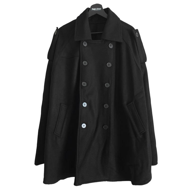モード系 ナポレオンジャケット メンズ ポンチョ ダブルコート ユニ